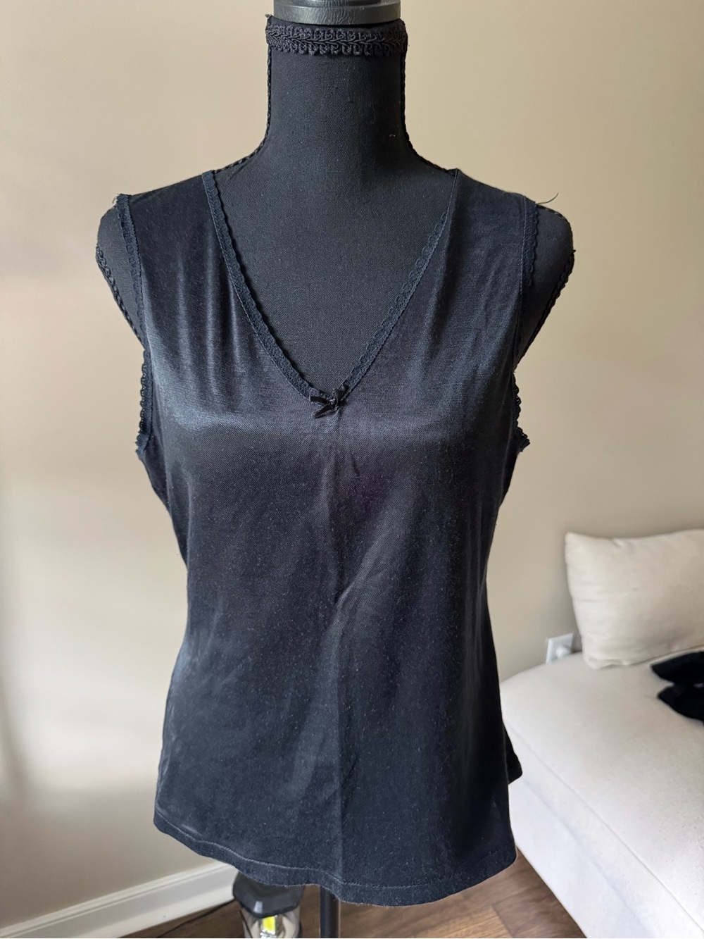 Classic Black V-Neck Sleeveless Top